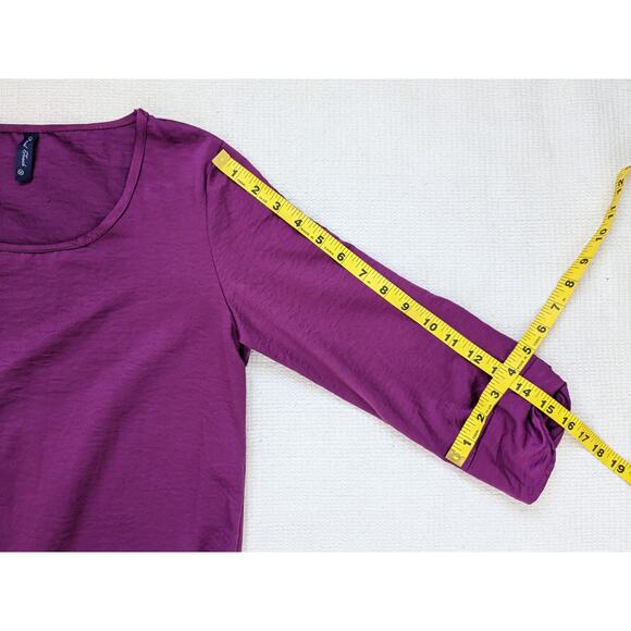 FINAL TOUCH Purple 3/4 Sleeve Shift Dress Size Small - Picture 6 of 6